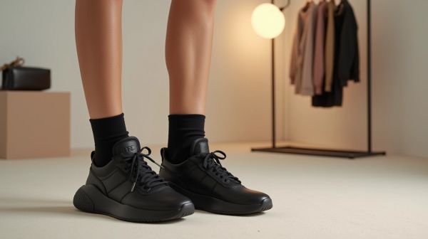 Optez pour des baskets noires tendance pour femme